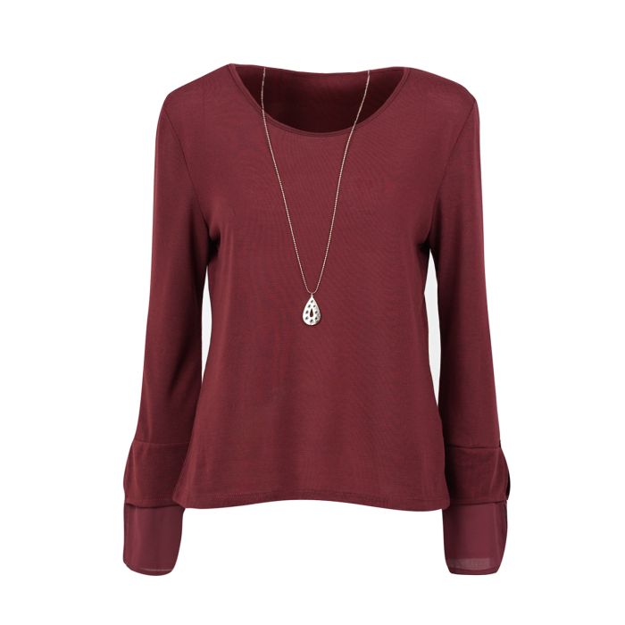Maglia slim in lana e cachemire, rosso scuro | Max Mara