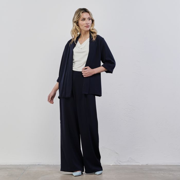 Blazer blu da donna senza tasche