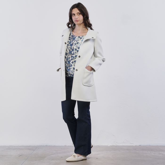 Cappotto bianco Alesya da donna in panno
