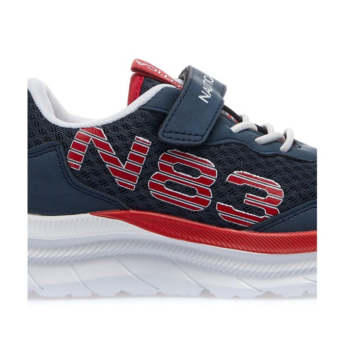 Nautica Scarpa da corsa sportiva per ragazzi e ragazzi, alla moda, misura 40, Blush bianco sfumato, 19 EU