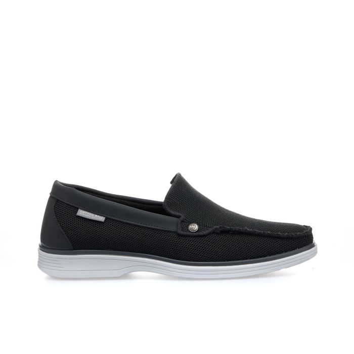 Slip-on grigie da uomo in tessuto