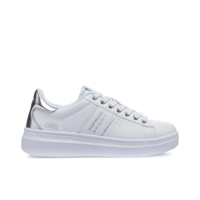 Sneakers bianche con logo laterale