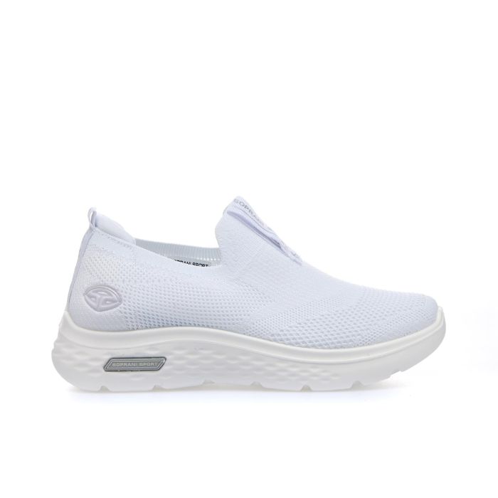 Sneakers da palestra slip-on bianche da donna con logo