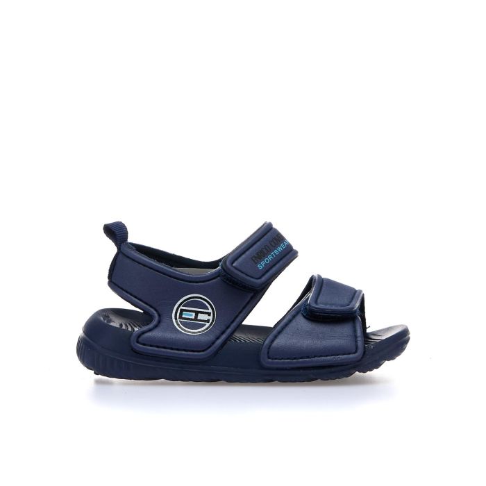 Sandali blu da mare con strappi