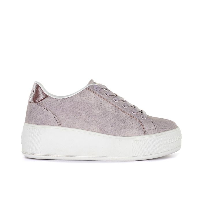 Sneakers rosa da donna con suola platform
