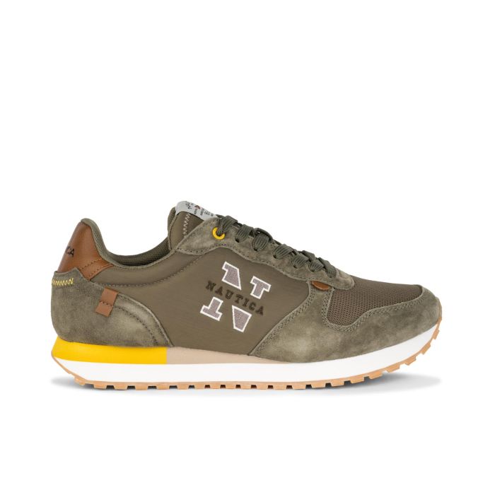 Sneakers basse verdi con logo da uomo