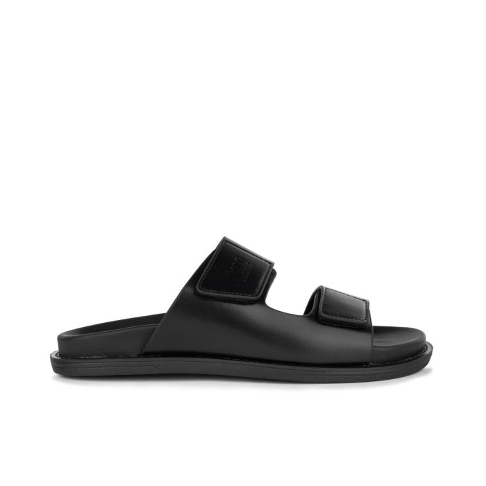 Sandali neri da uomo con fasce