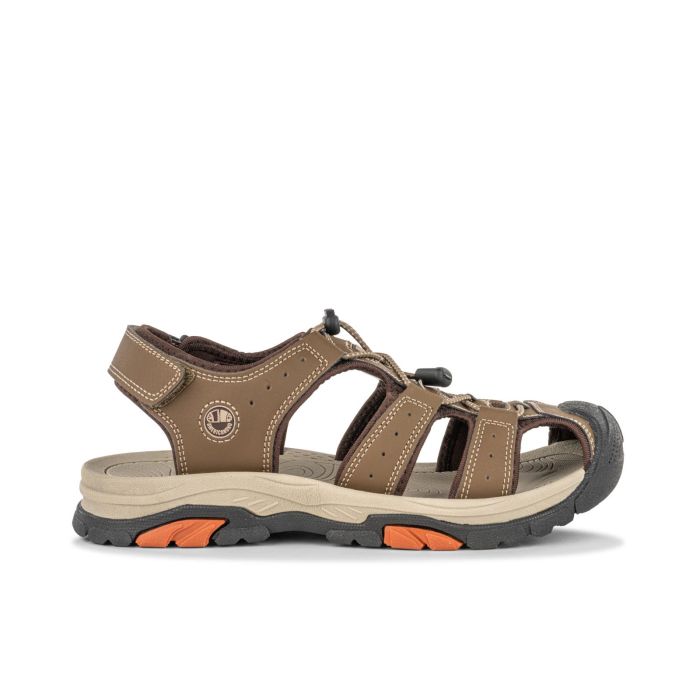 Sandali marroni con punta ragno da uomo