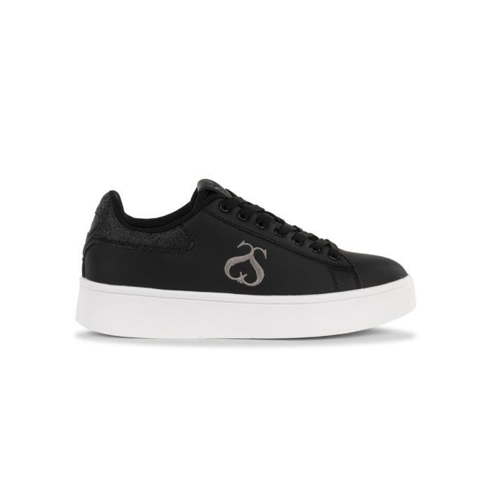 Sneakers nere da donna con ricamo logo laterale