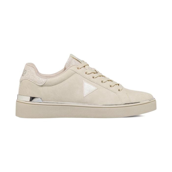 Sneakers beige da donna con logo
