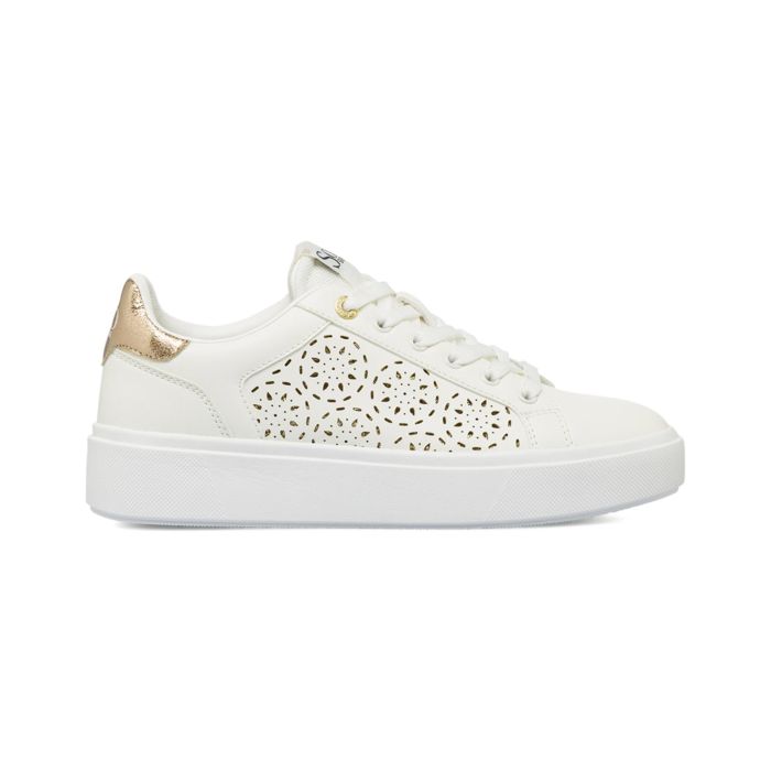 Sneakers bianche Solo Soprani da donna con laserature