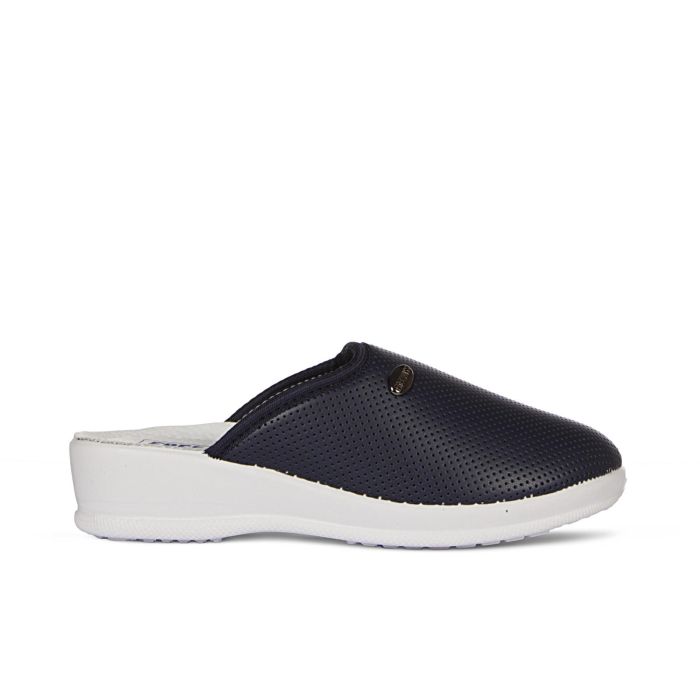 Ciabatte donna sanitarie blu con zeppina