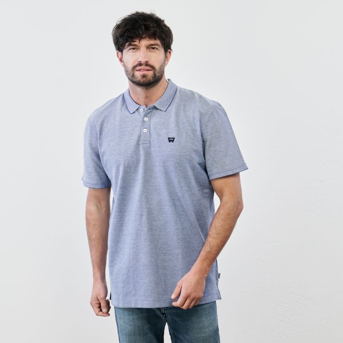 Polo azzurra maniche corte con logo