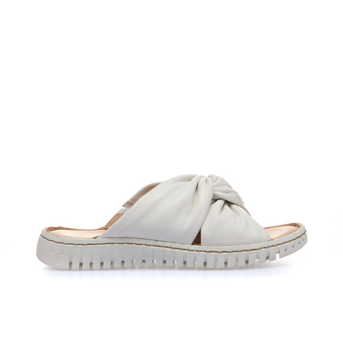 Ciabatte casual bianche in pelle