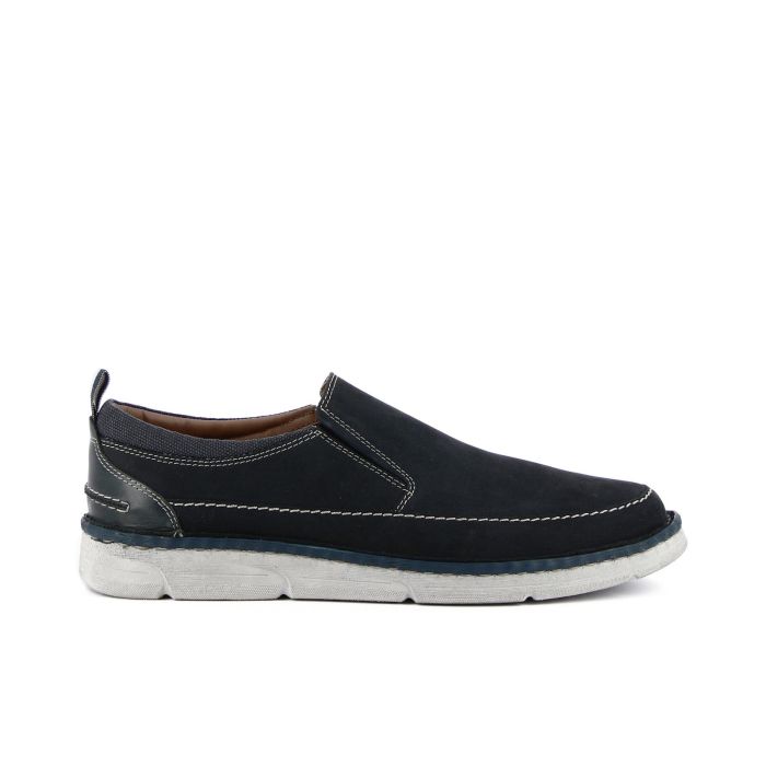 Slip-on blu in pelle