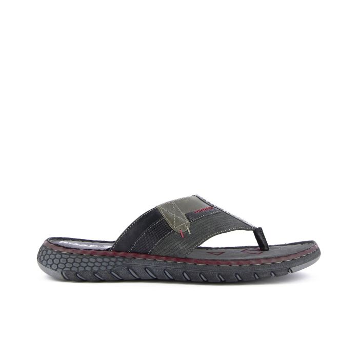 Sandali infradito grigi in pelle