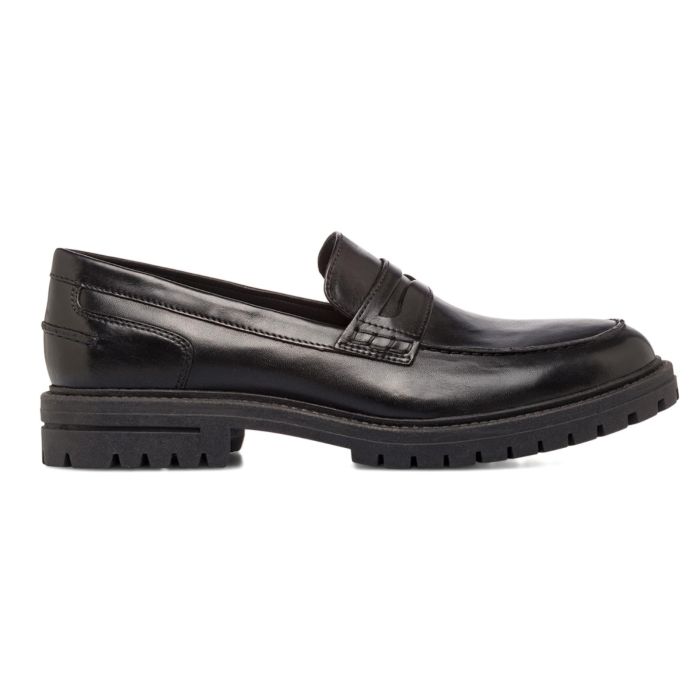 Mocassini casual neri in pelle