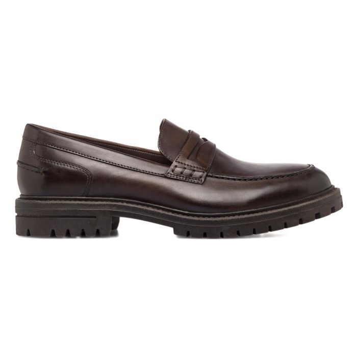 Mocassini casual marroni in pelle