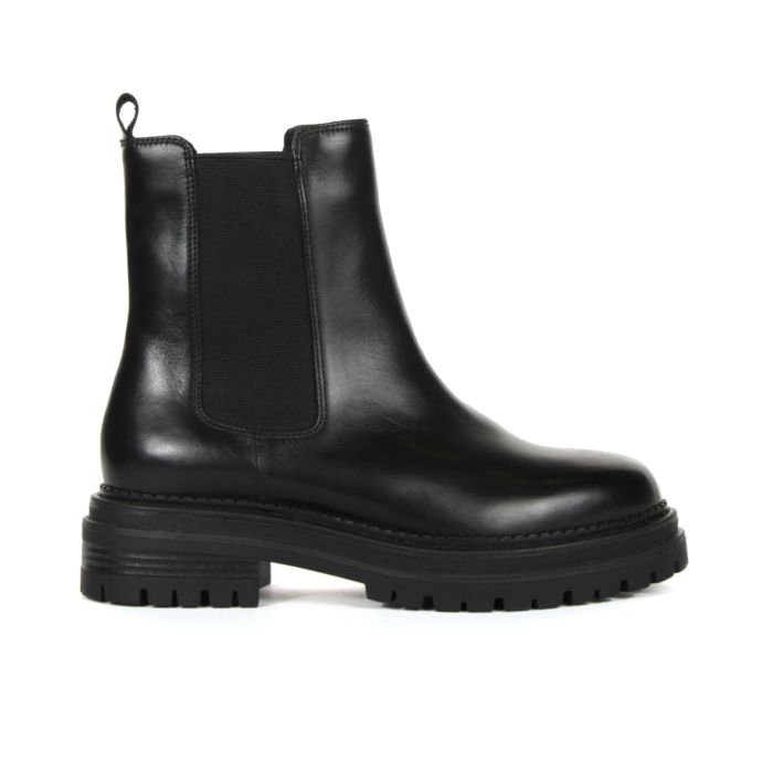 Stivaletti chelsea bassi neri in pelle