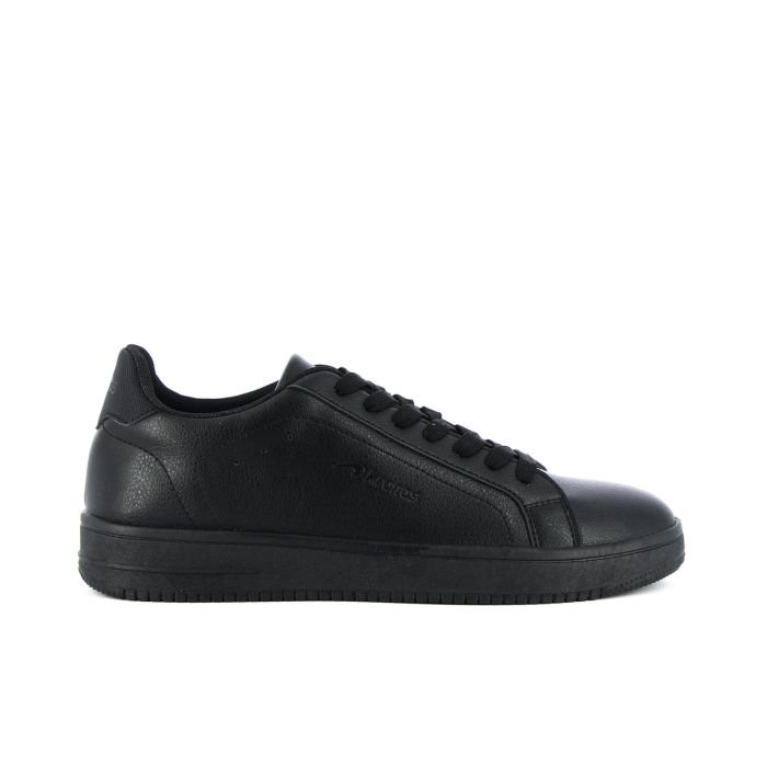 Sneakers uomo nere da tennis con lacci