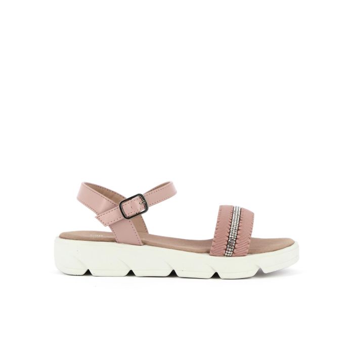 Sandali rosa da bambina con strass