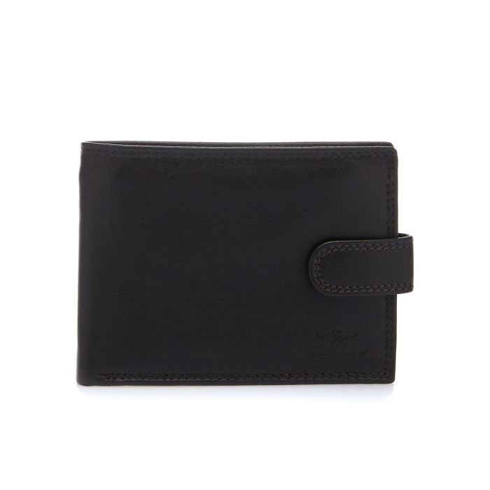 Portafoglio marrone da uomo in pelle con chiusura