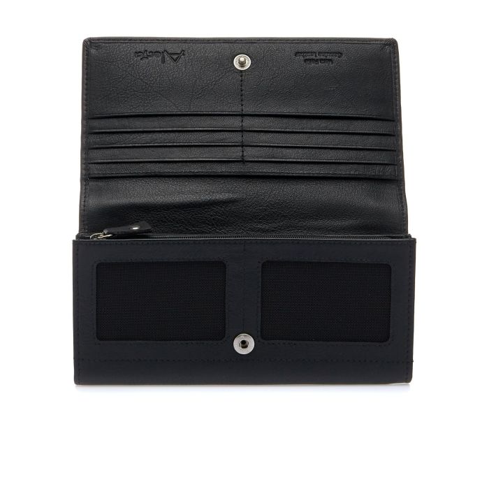Portafoglio A Tracolla In Pelle Con Nappe – OPAGE – Donna – Nero