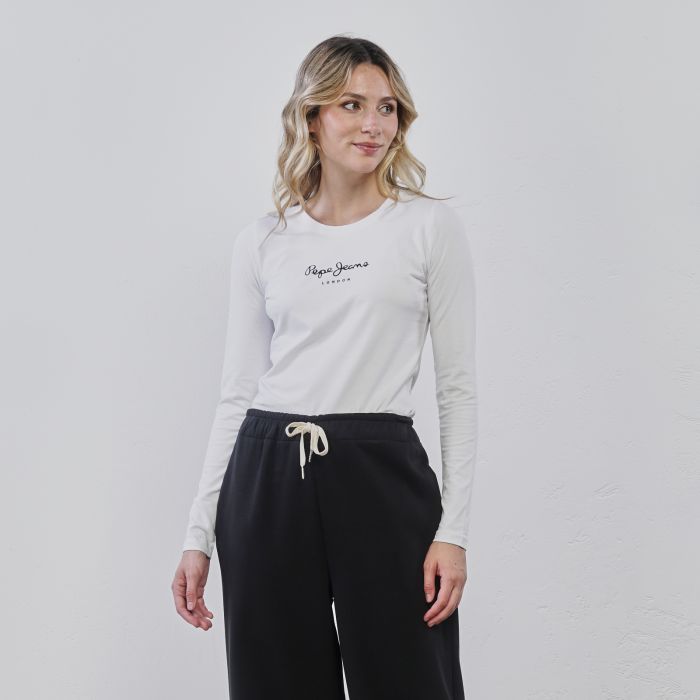 Maglia bianca da donna con logo