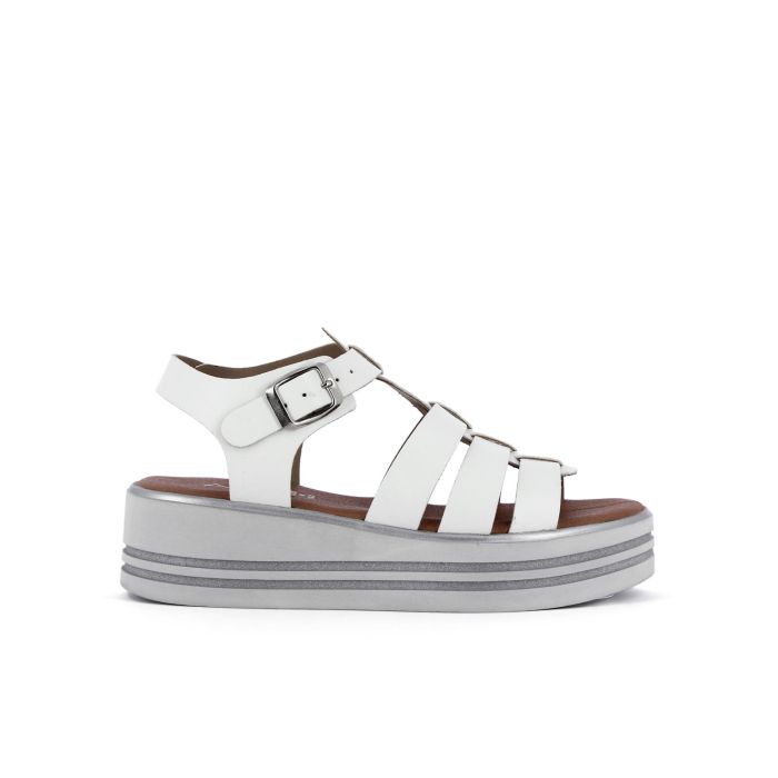 Sandali bianchi con suola platform