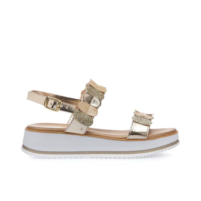 Sandali oro da bimba con glitter