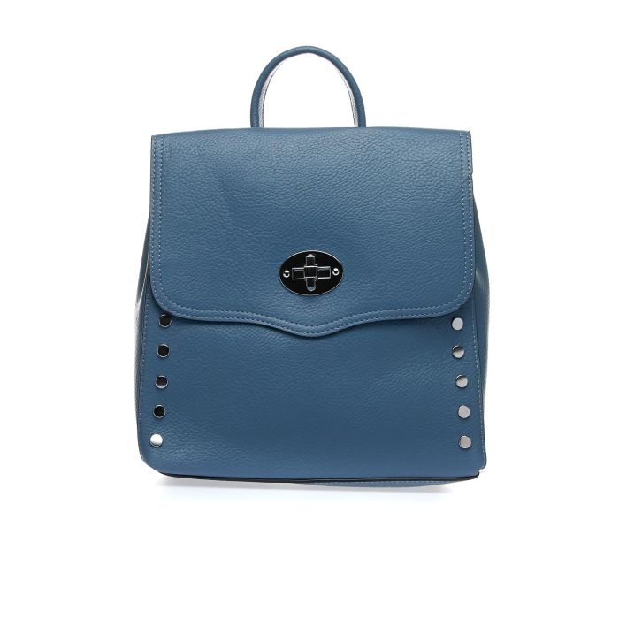 Zainetto azzurro con borchie