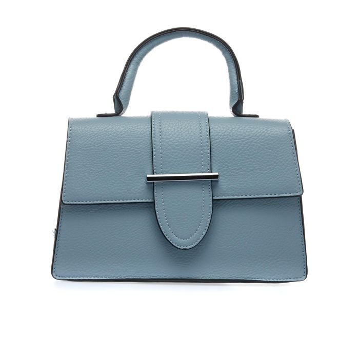 Borsetta azzurra con fibbia