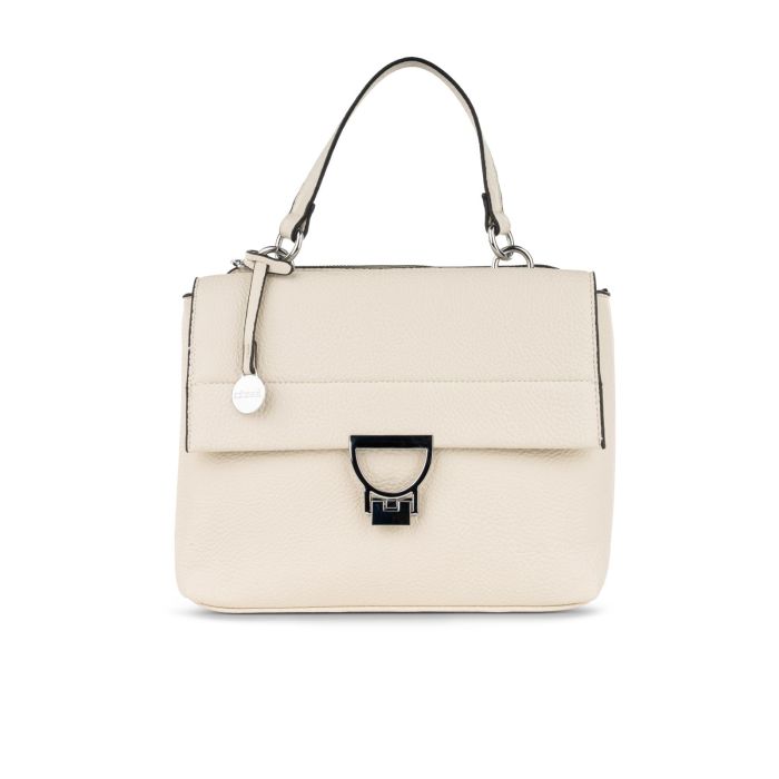 Borsa bianca da donna con ciondolo