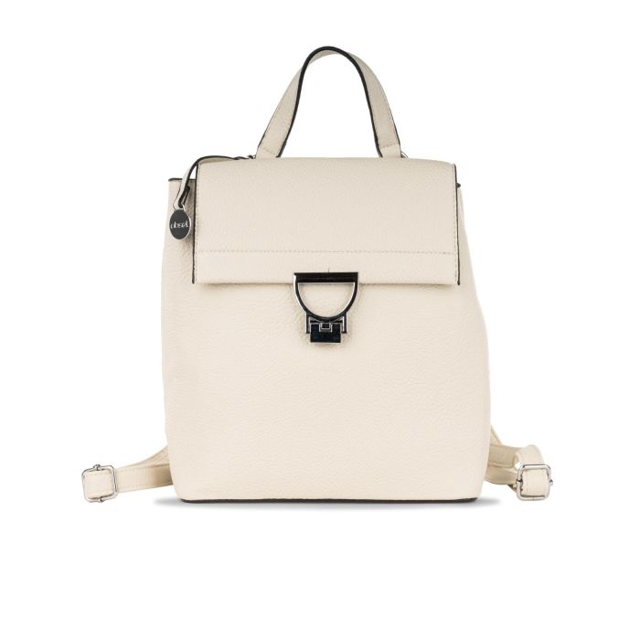 Zaino bianco da donna con ciondolo