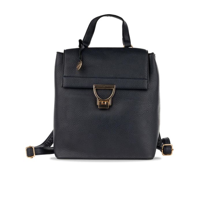 Zaino blu scuro da donna con ciondolo