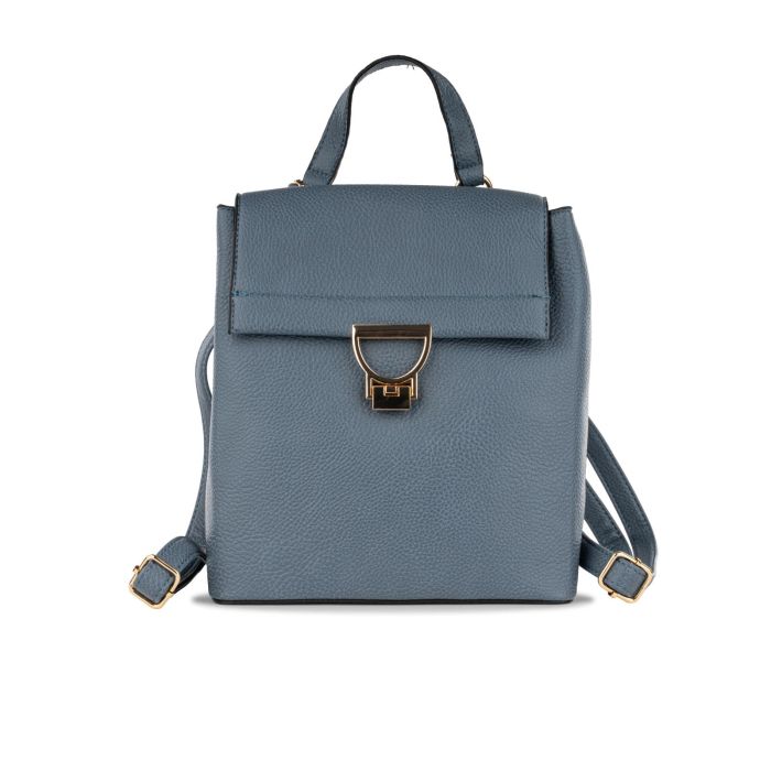 Zaino blu chiaro da donna con ciondolo