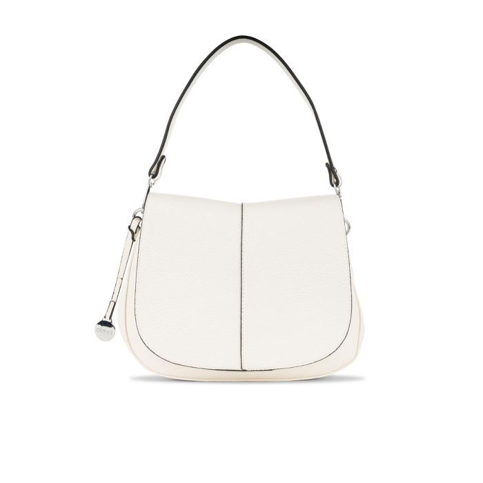 Borsa bianca da donna con ciondolo