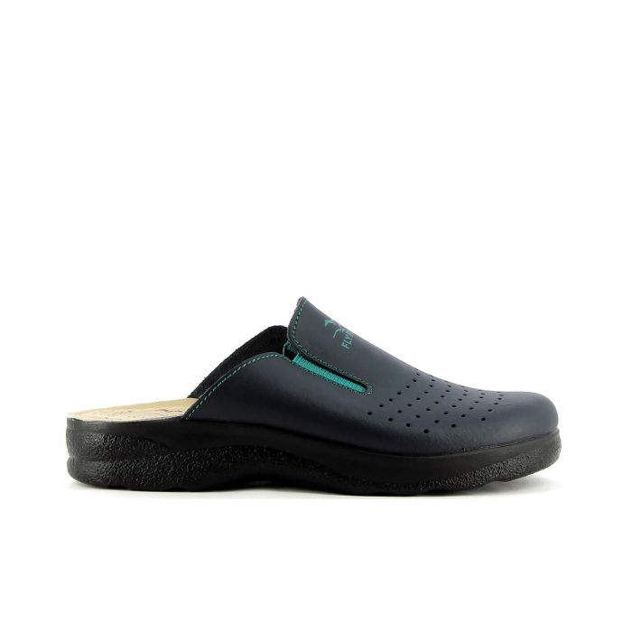 Ciabatte sanitarie blu in pelle