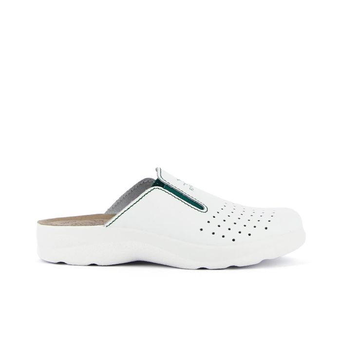 Ciabatte sanitarie bianche in pelle