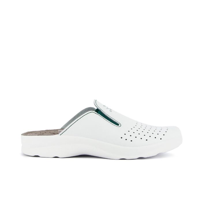 Ciabatte sanitarie bianche in pelle