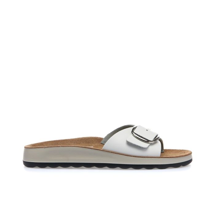 Sandali bianchi con fibbia