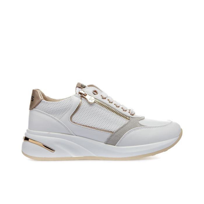 Sneakers bianche con zeppa