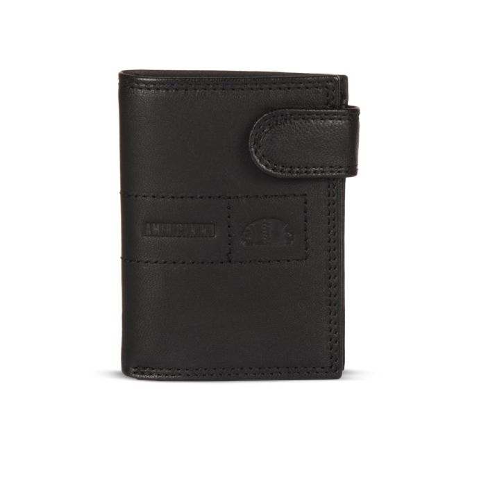 Portafoglio nero in pelle da uomo