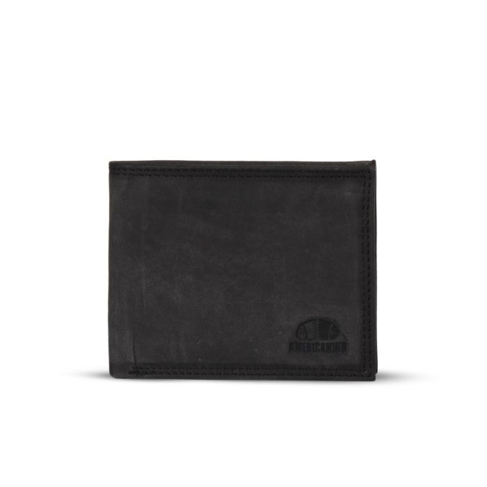 Portafoglio nero da uomo in pelle