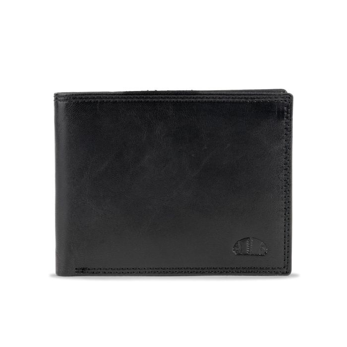 Portafoglio uomo nero con logo