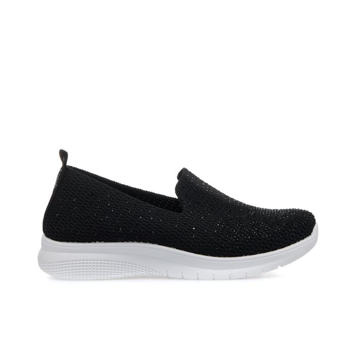 Sneakers slip-on nere con strass
