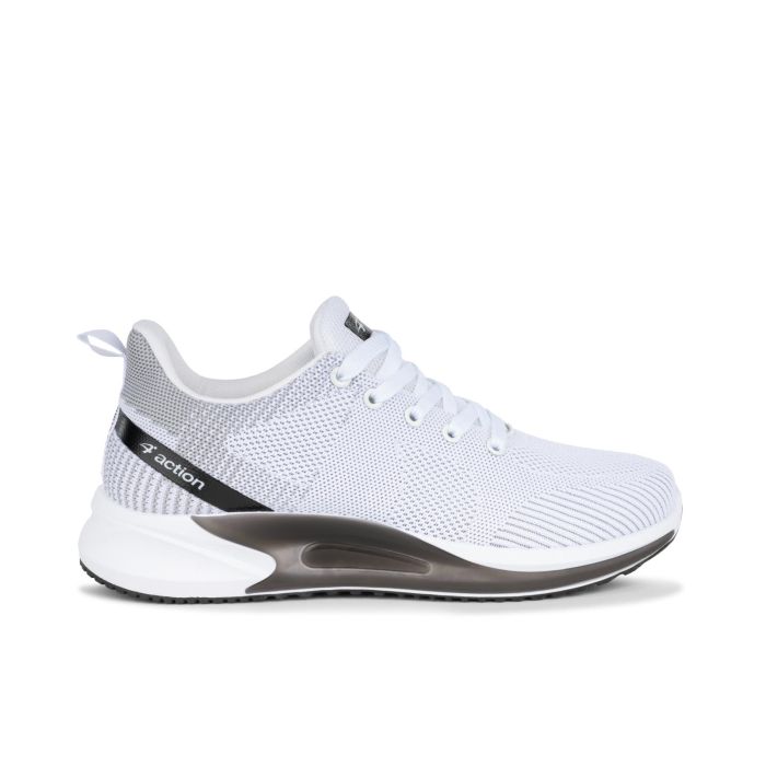 Sneakers uomo bianche da palestra con suola ad aria compressa