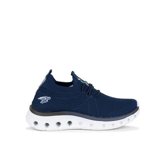Sneakers bambino blu da ginnastica slip-on