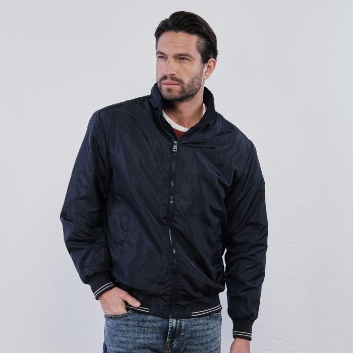 Giacca blu da uomo modello bomber