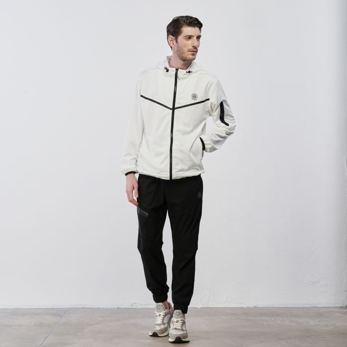 Pantaloni sportivi neri da uomo in tessuto tecnico